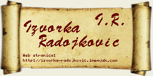 Izvorka Radojković vizit kartica